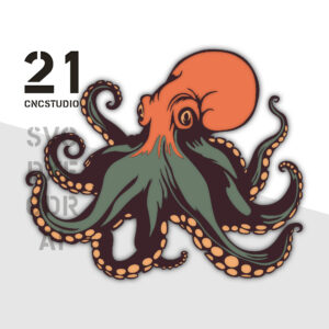 Multilayer Octopus Laser Cut File - SVG DXF AI CDR