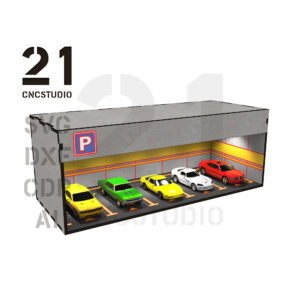 1/64 Scale Parking Garage Laser Cut File - Hot Wheels Display