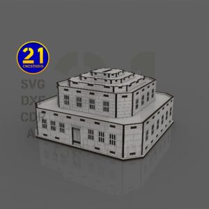 Fort Knox Piggy Bank 3D Laser Cut File DIY Wood