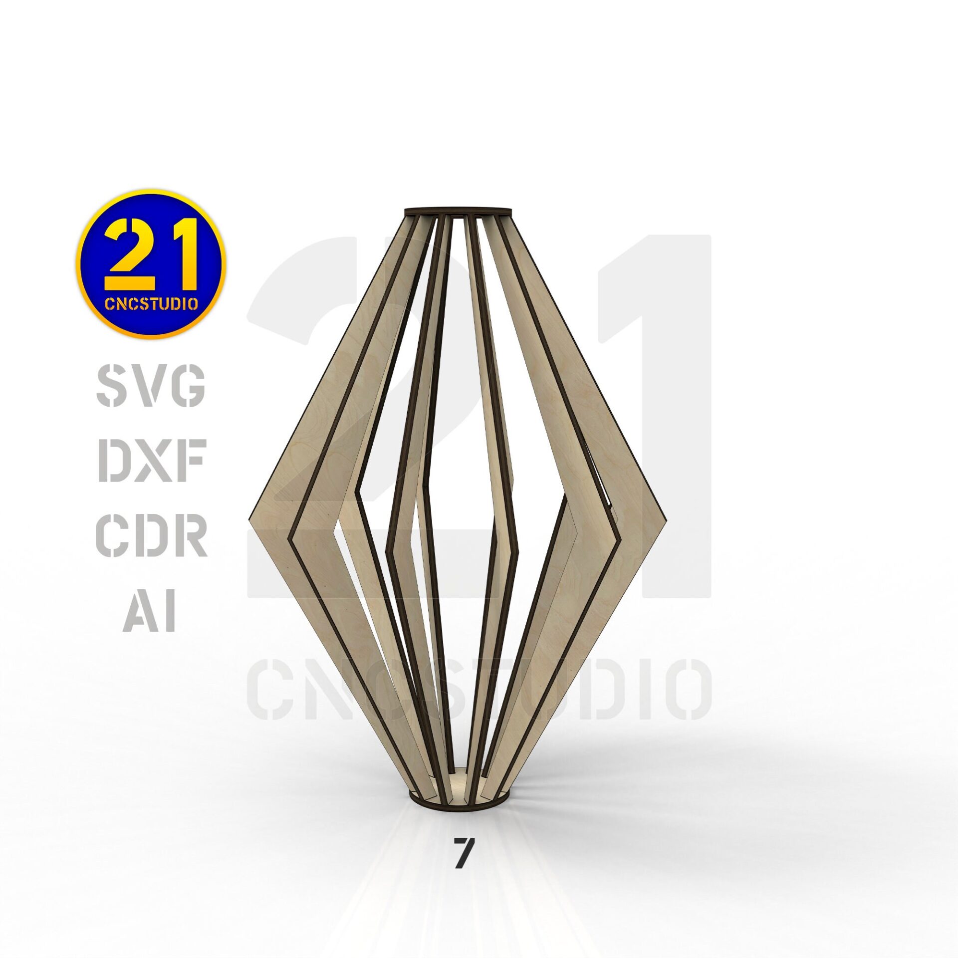 Decorative Vases 3D Laser Cut File Set - SVG, DXF, AI, CDR - Image 7