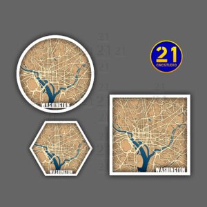 Washington State 3D Layered Map Laser Cut File SVG DXF