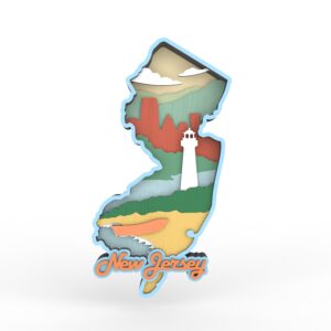 New Jersey Multilayer Laser Cut File | State SVG Design