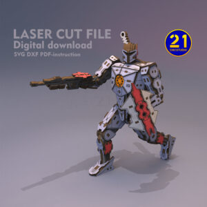 Jaeger Robot 3D Puzzle Laser Cut Files - DXF SVG CDR AI