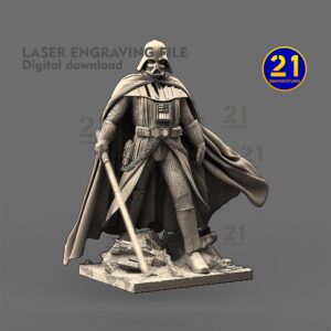 Dark Lord 3D Laser Engraving File - Sci-Fi Digital Art