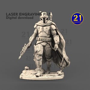 Galactic Warrior Laser Engraving File - SVG PNG Design
