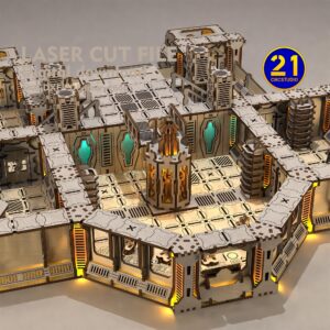 Modular Sci-Fi Space Station Laser Cut Files 3mm Plywood