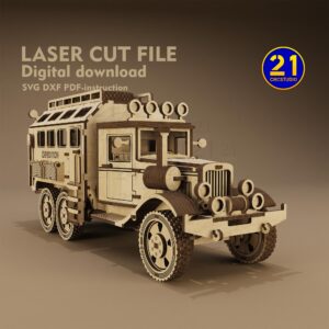 Expedition Truck 3D Laser Cut File | Digital Kit SVG DXF