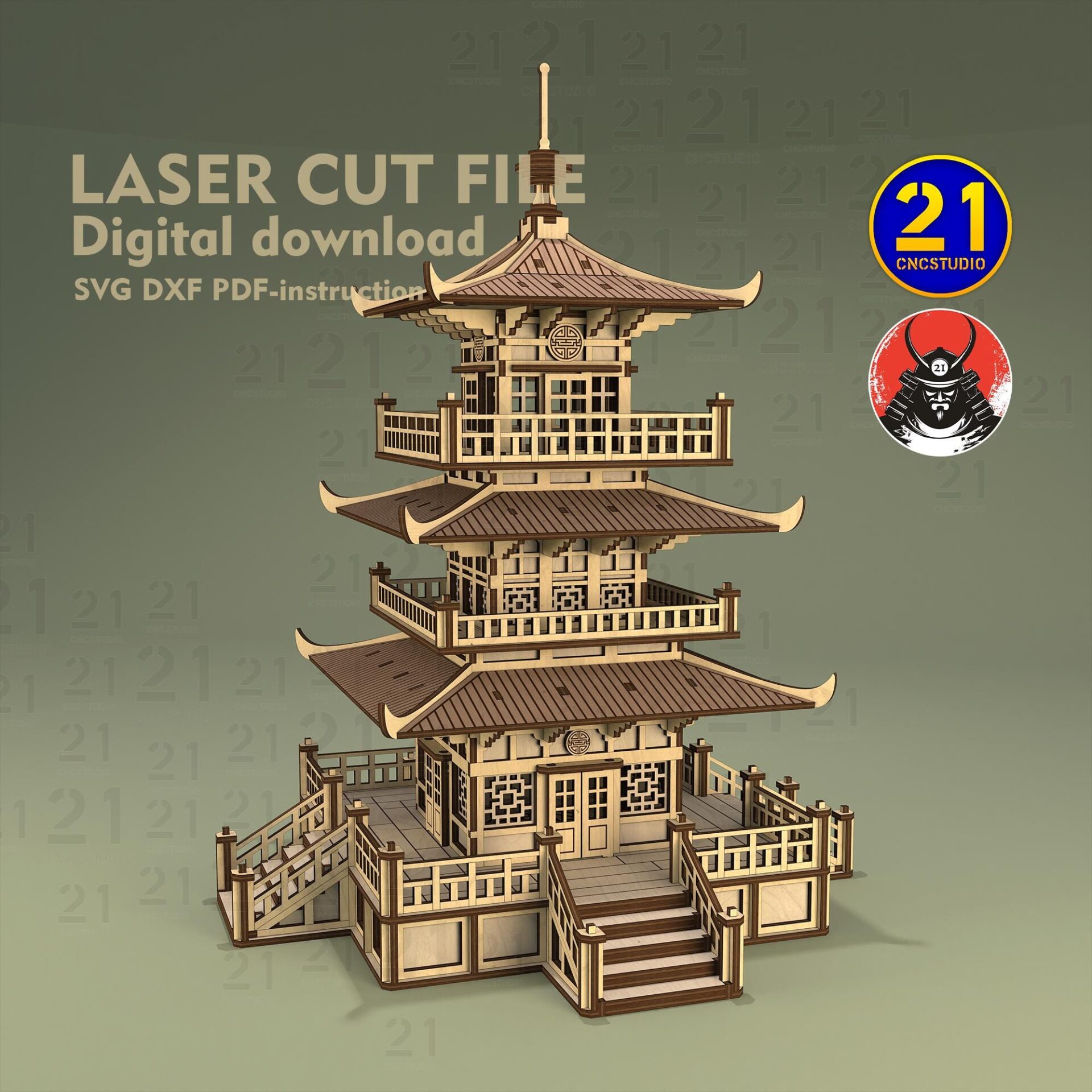 Asian Pagoda Laser Cut File | 28-32mm RPG Terrain Model - Image 10