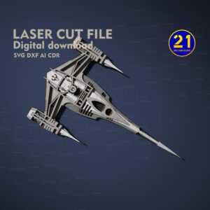 Mando N1 Starfighter 3D Laser Cut File | 5-Layer SVG DXF