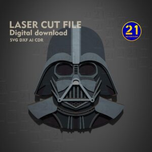 Dark Lord 3D Laser Cut File | Sci-Fi Wall Art Digital SVG