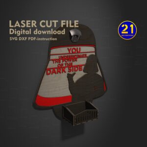 Dark Lord Bottle Opener | 3-Layer Laser Cut File for Makers