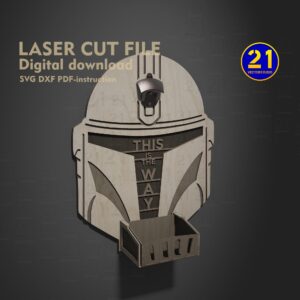 Bounty Helmet Bottle Opener Laser File (SVG, DXF)