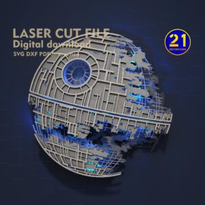 Death Star Laser Cut Files 5-Layer | Star Wars SVG DXF