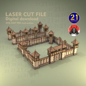 Samurai Fortress Modular 28mm Tabletop Terrain Laser Files